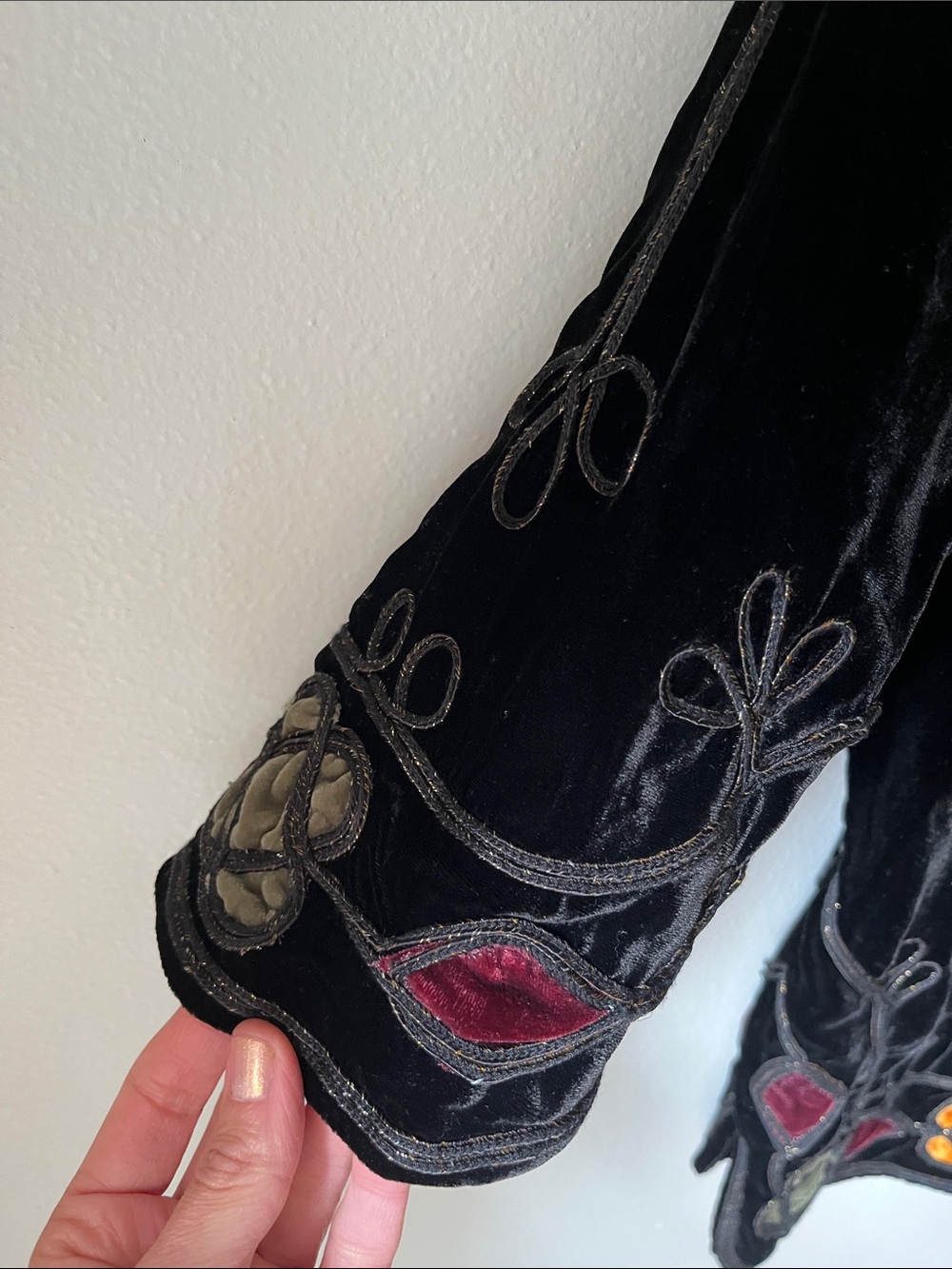 Chasing Unicorns ♣️ All Along The Watchtower Silk Velvet Tunic sz M - Picture 10 of 10